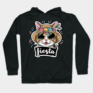 Happy cat cinco de mayo fiesta Hoodie